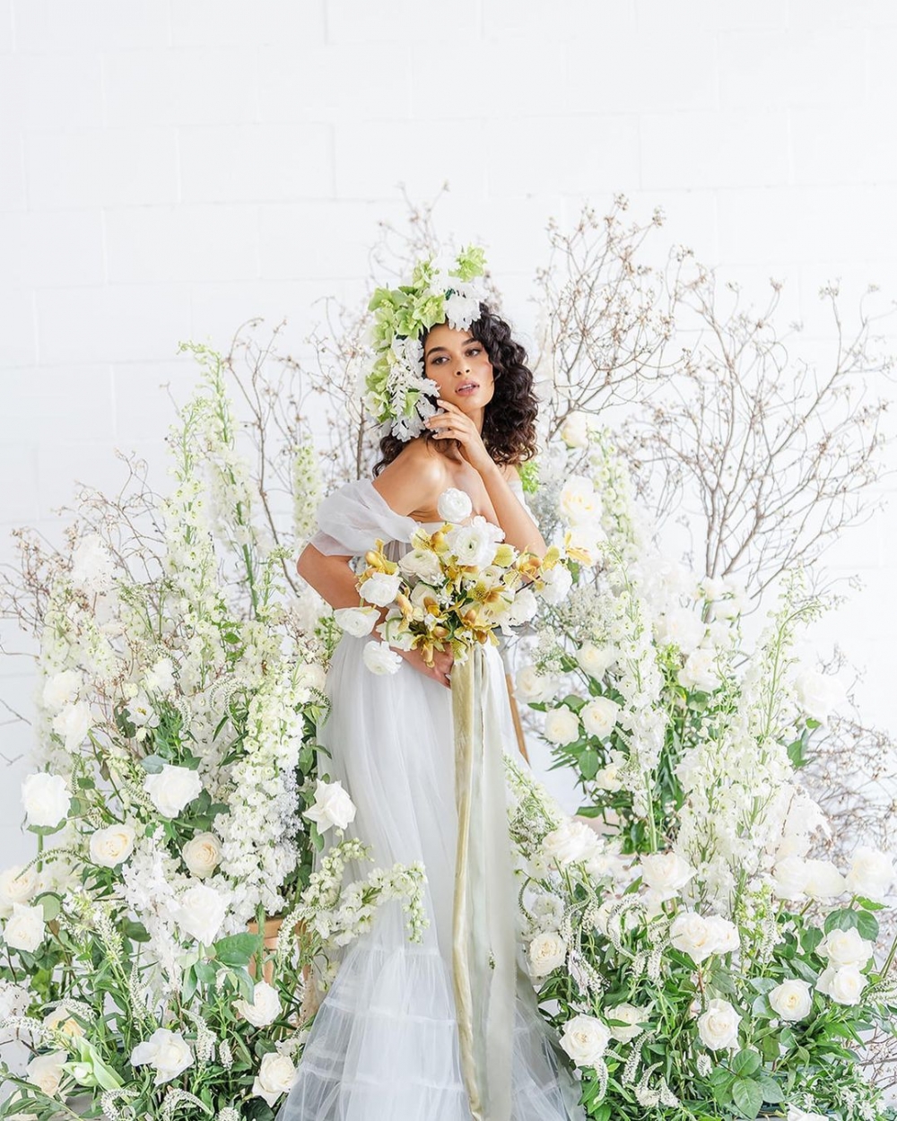 捧花輪廓和線條讓整體看起來更加高貴典雅。