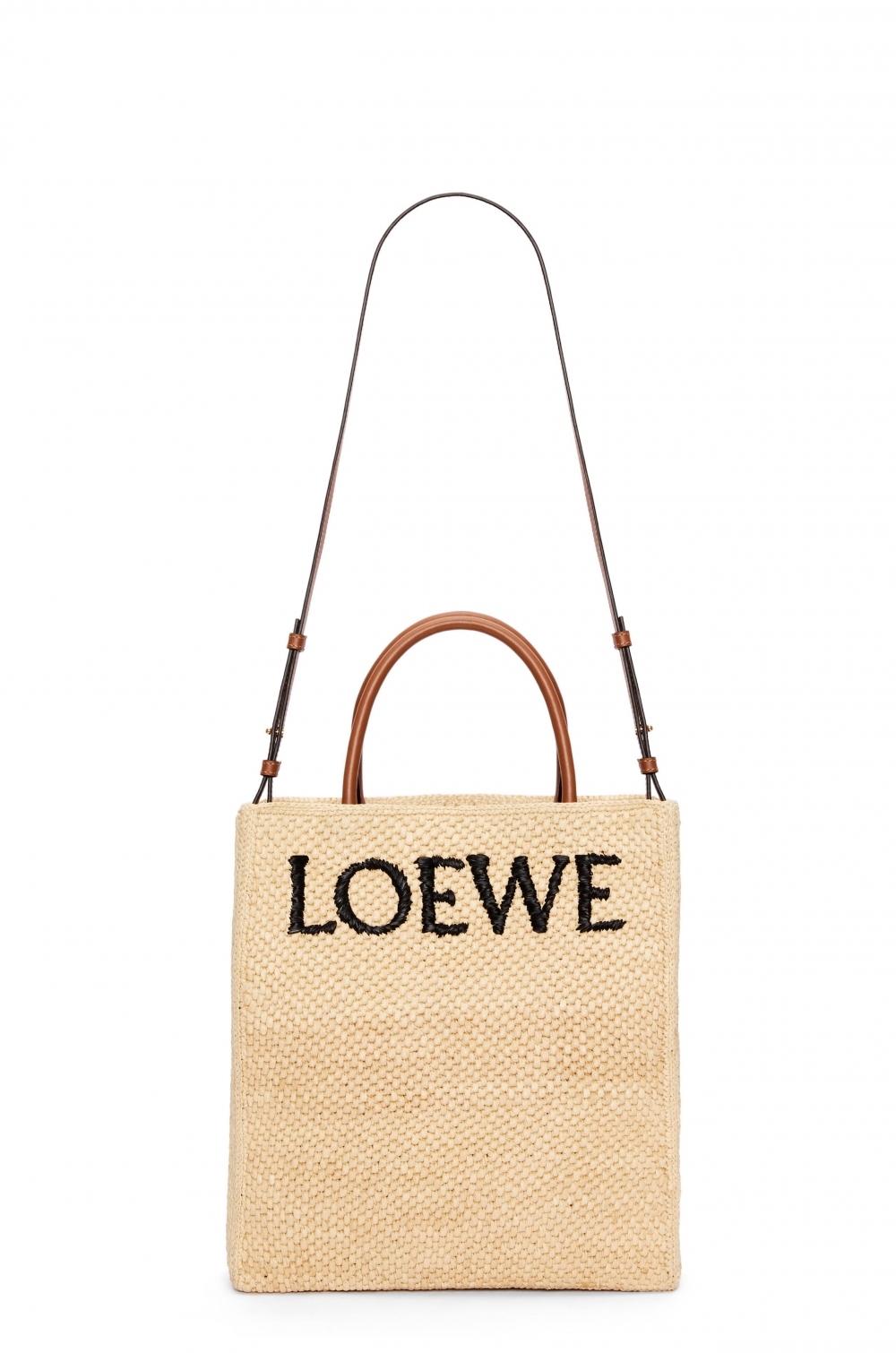 LOEWE Standard A4 Tote Bag in Raffia自然色