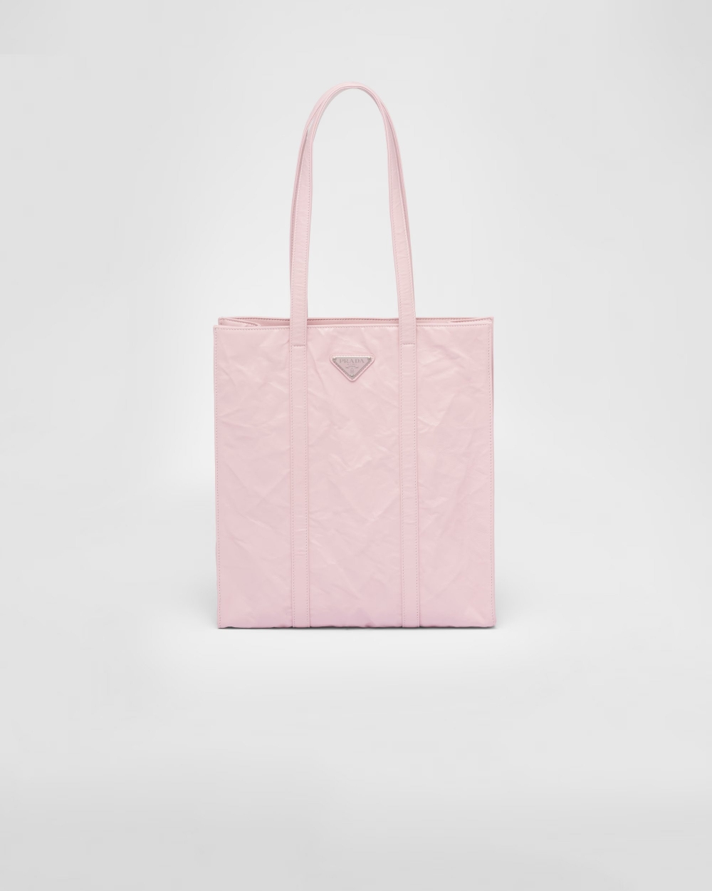 Small Antique Nappa Leather Tote-Alabaster Pink