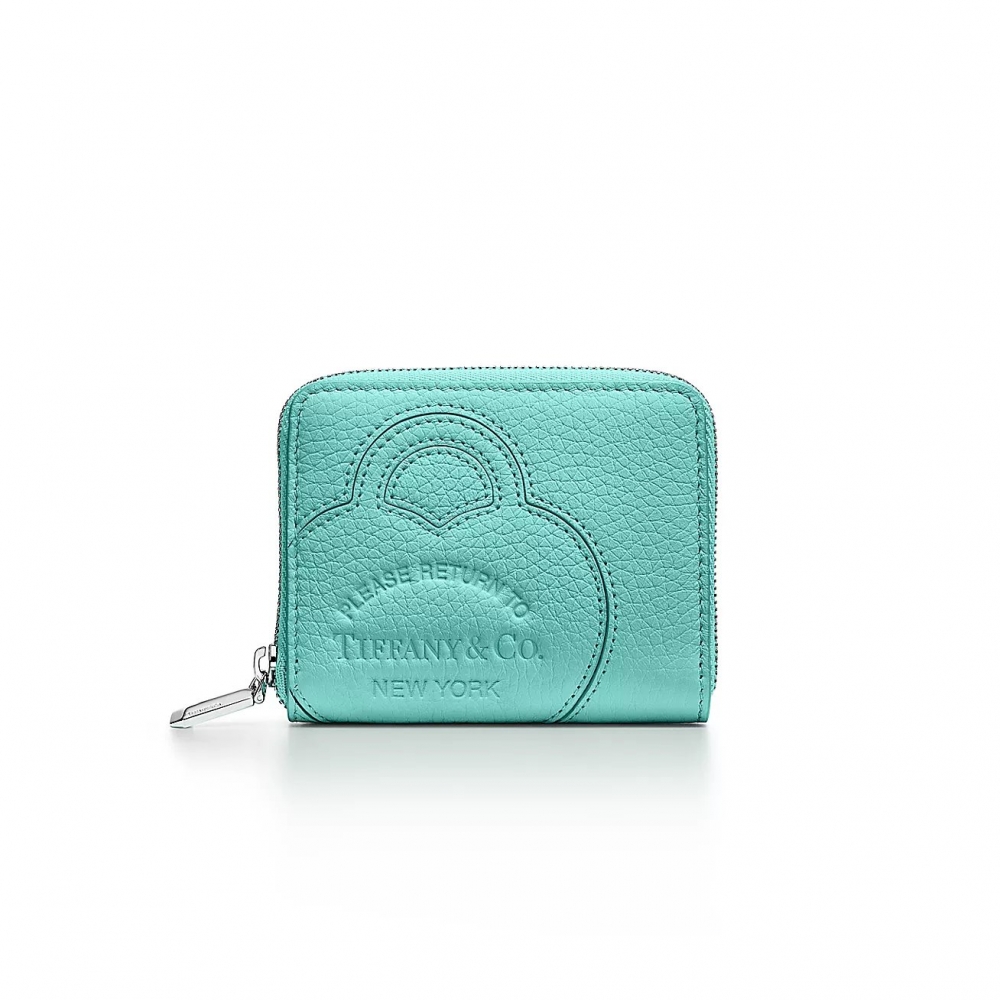 Tiffany Blue的Return to Tiffany® Small Zip Wallet。