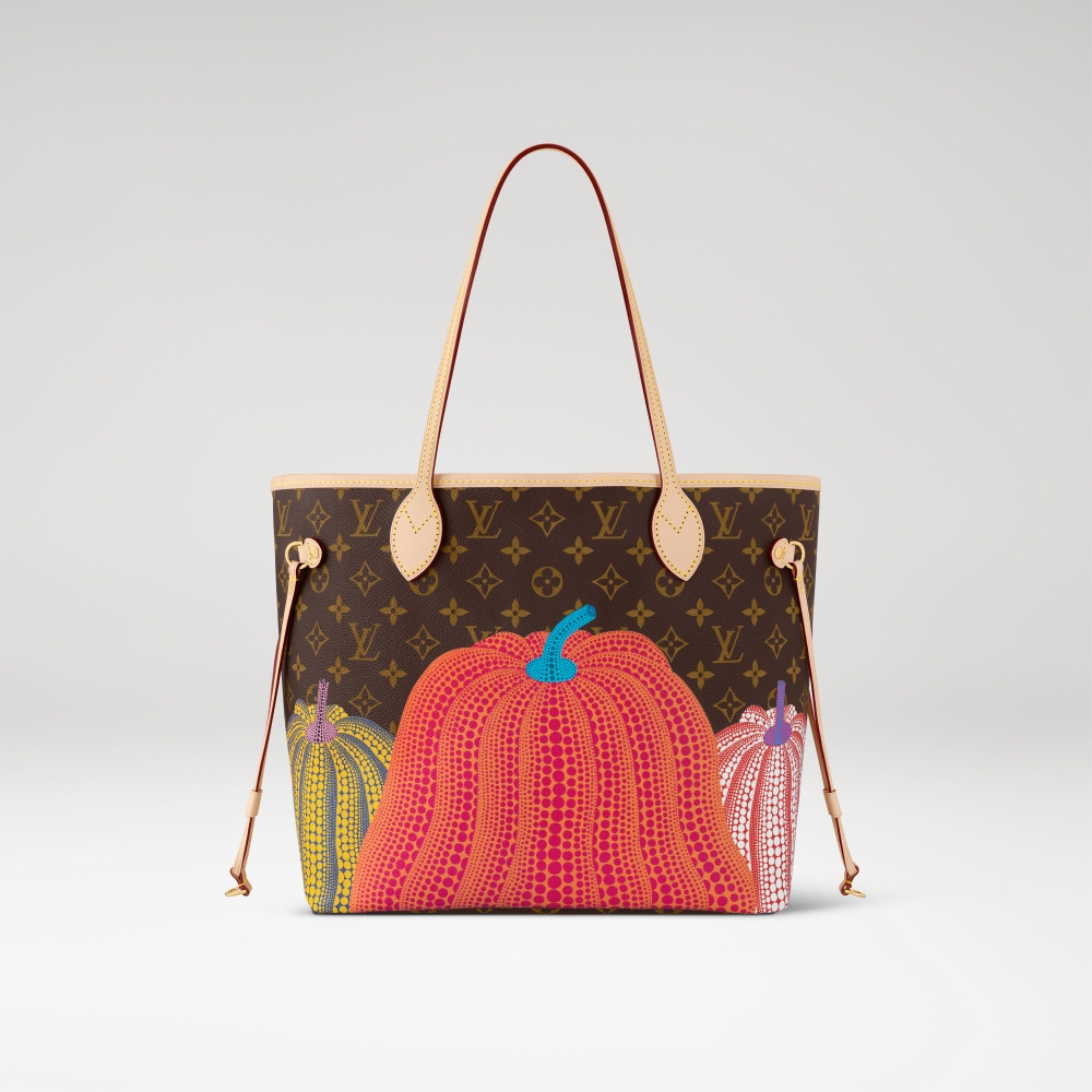 Louis Vuitton x Yayoi Kusama Neverfull MM in Monogram Canvas with Pumpkins Print。