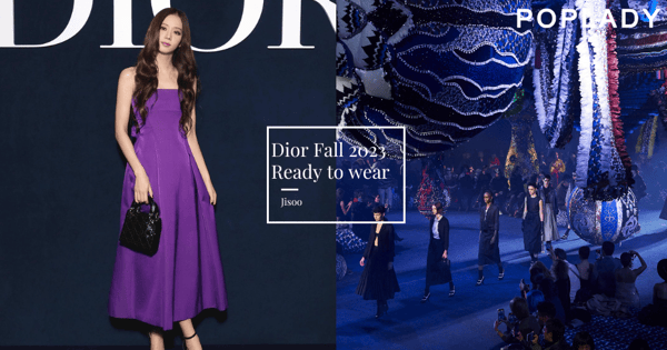 Dior2023秋冬大秀結合50年代剪裁、彩色印花重構女性韻味！Jisoo紫色禮服亮相完美駕馭率性與高雅兩種魅力
