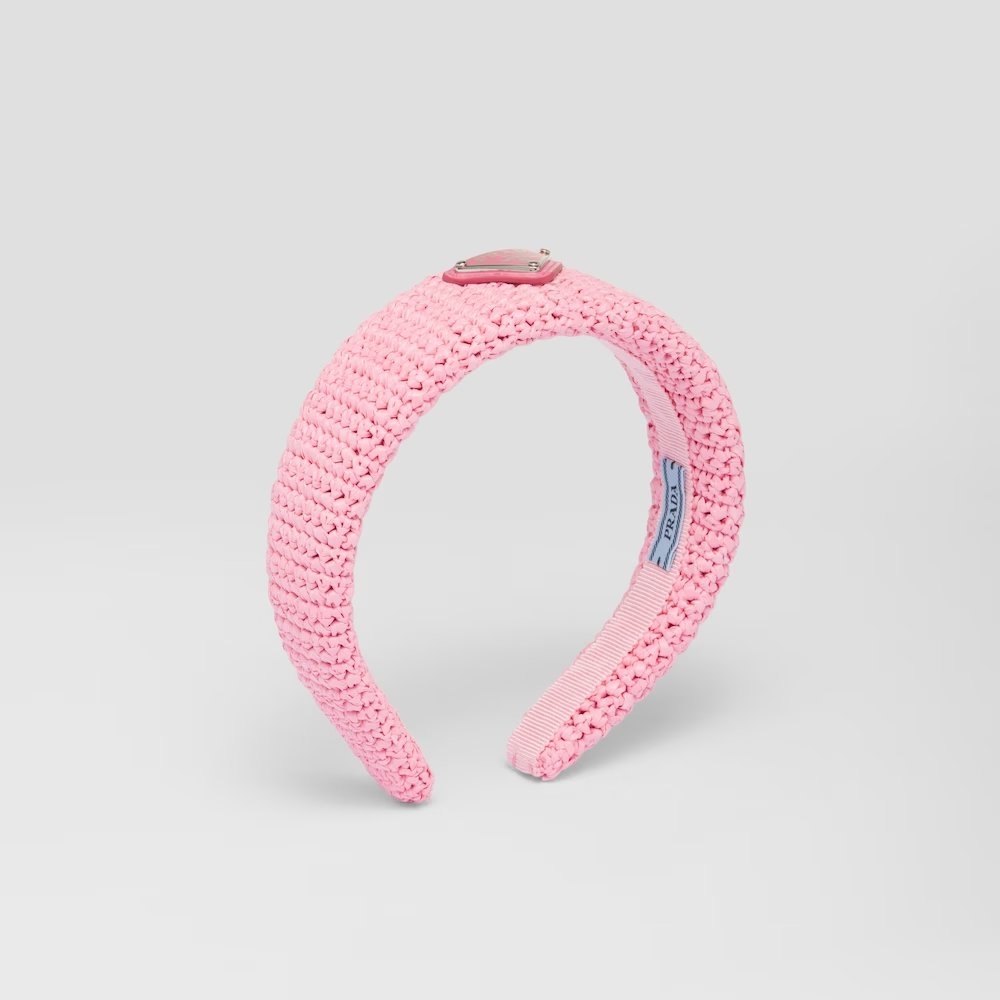 淡粉紅的Raffia Headband。