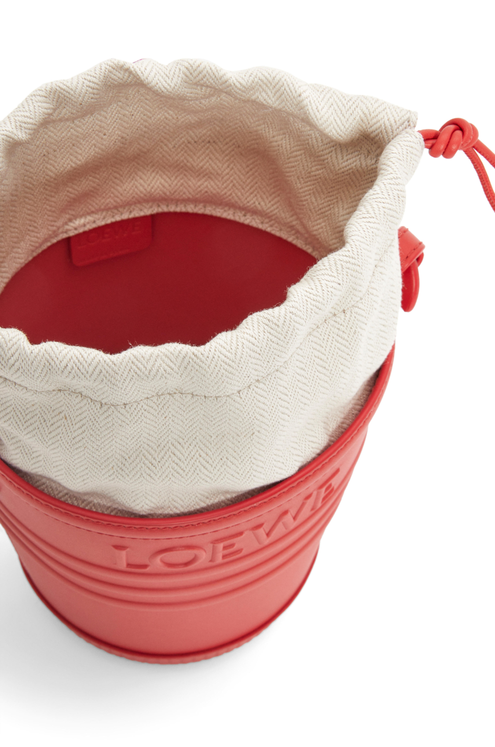 LOEWE小牛皮Jardinier口袋包紅色