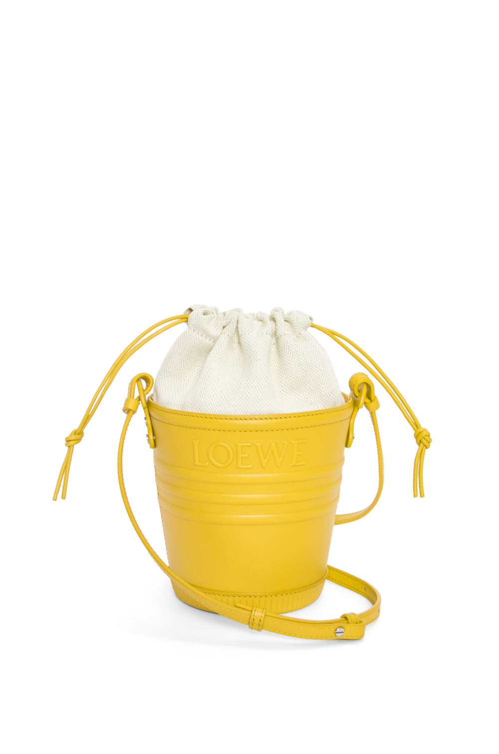 LOEWE小牛皮Jardinier口袋包黃色