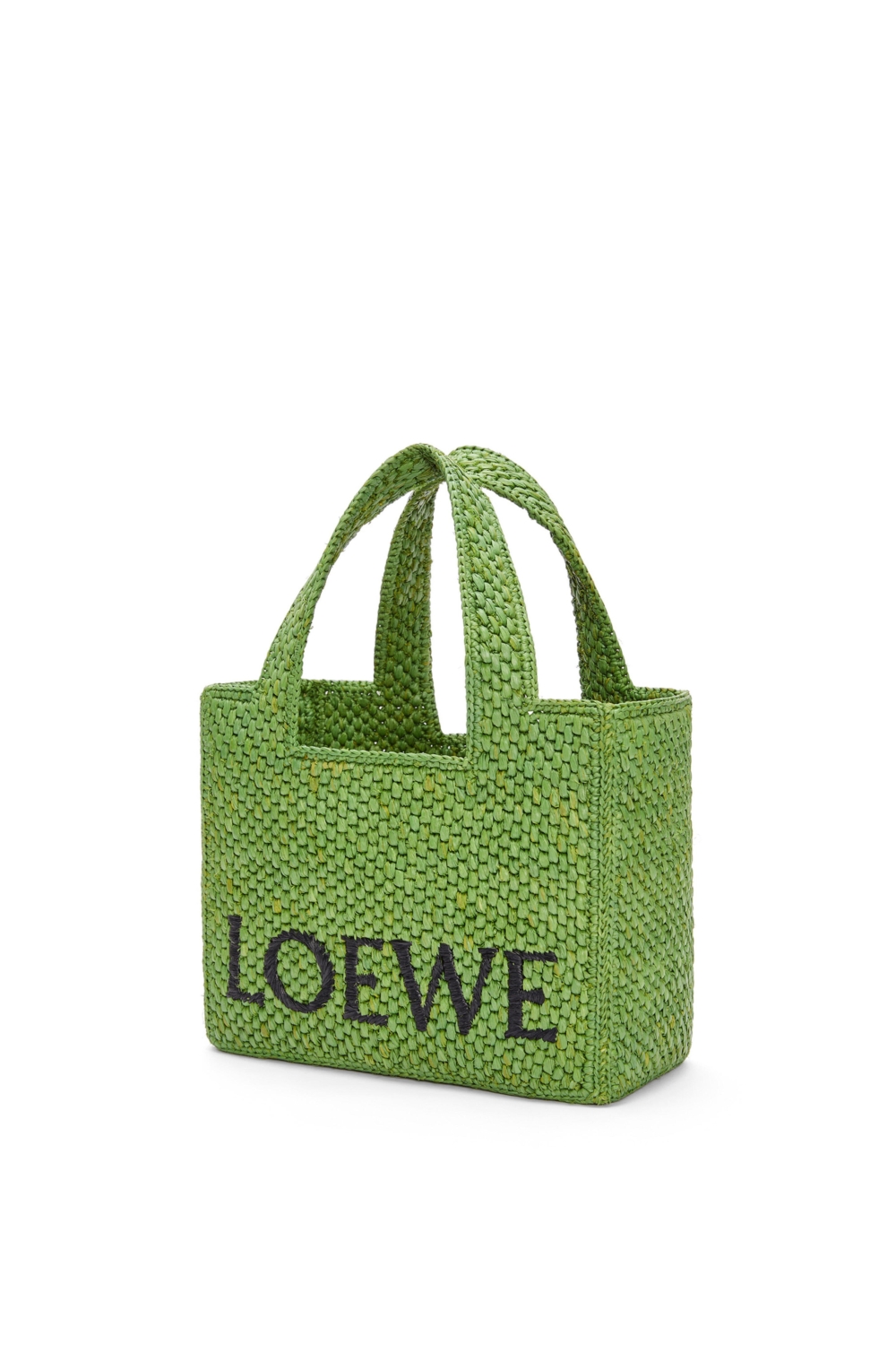 小號 LOEWE 拉菲草字體托特包綠色