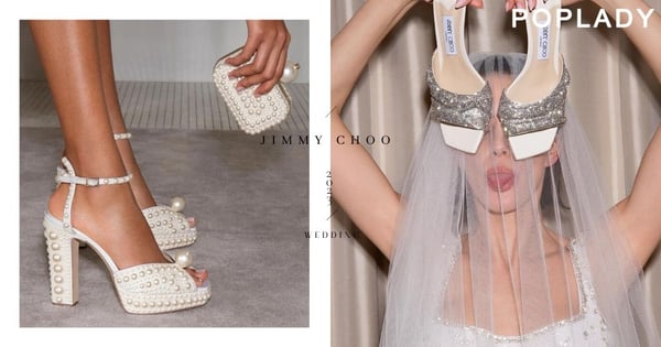 專屬於新娘的浪漫設計：Jimmy Choo 2023婚嫁系列釋出唯美形象照，帶來閃耀水鑽婚鞋與優雅珍珠手拿包