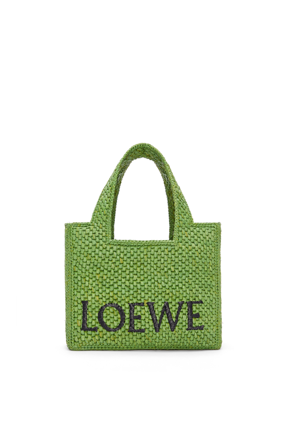小號 LOEWE 拉菲草字體托特包綠色