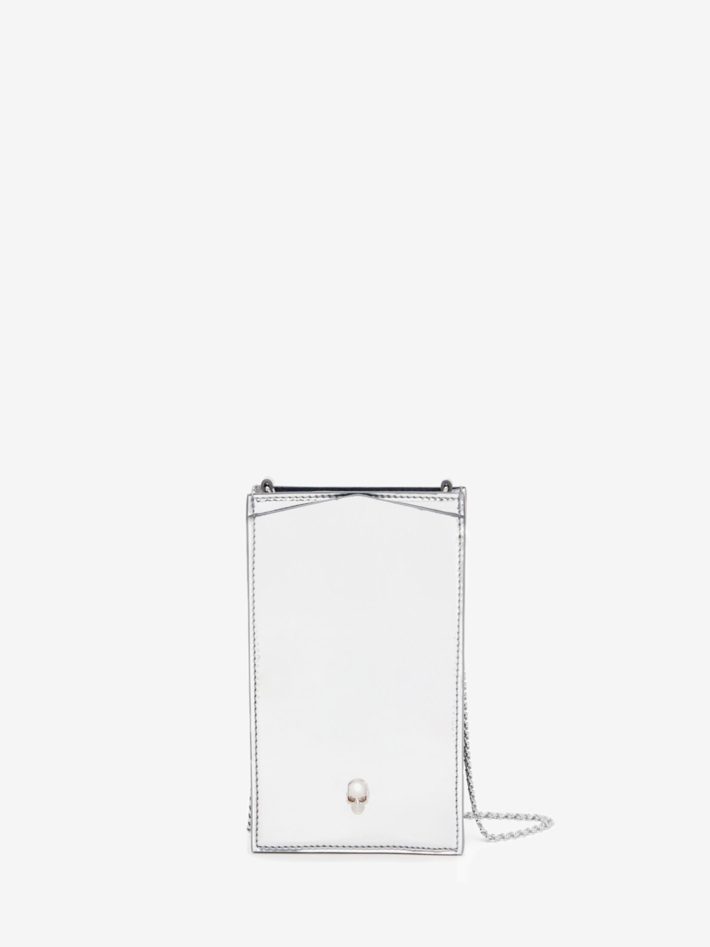 Skull Phone Case With Chain in Silver 。