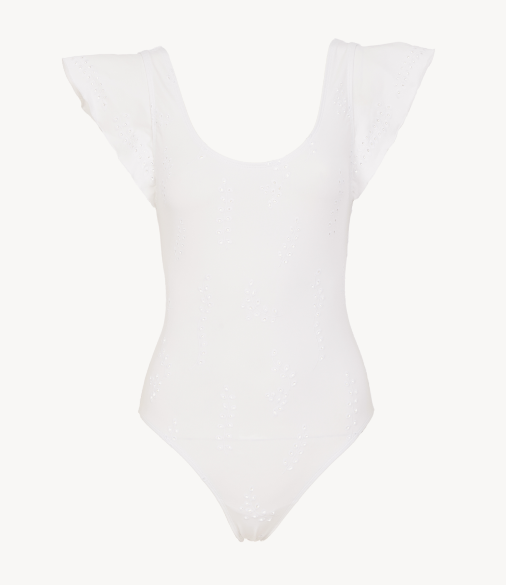 Chloé × ERES Philippine米白色泳衣。