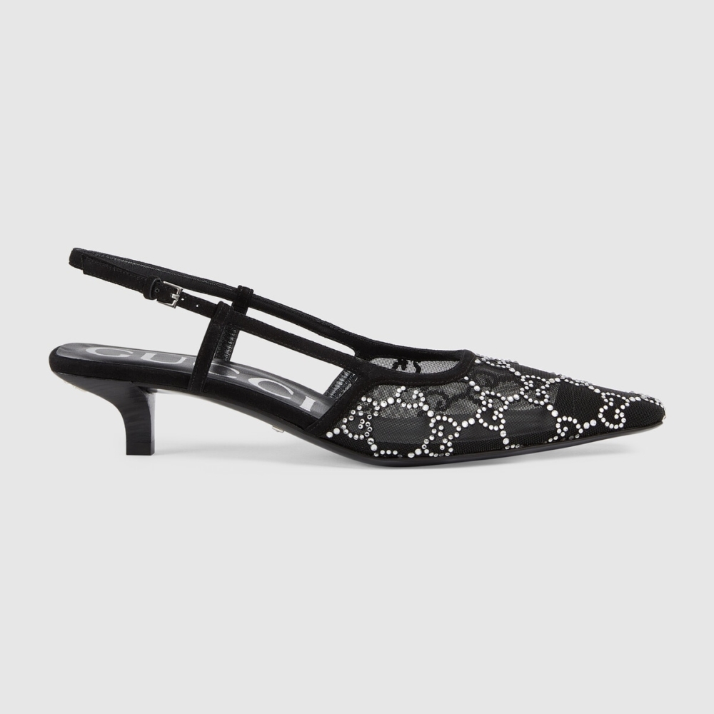 Gucci GG slingback pump黑色
