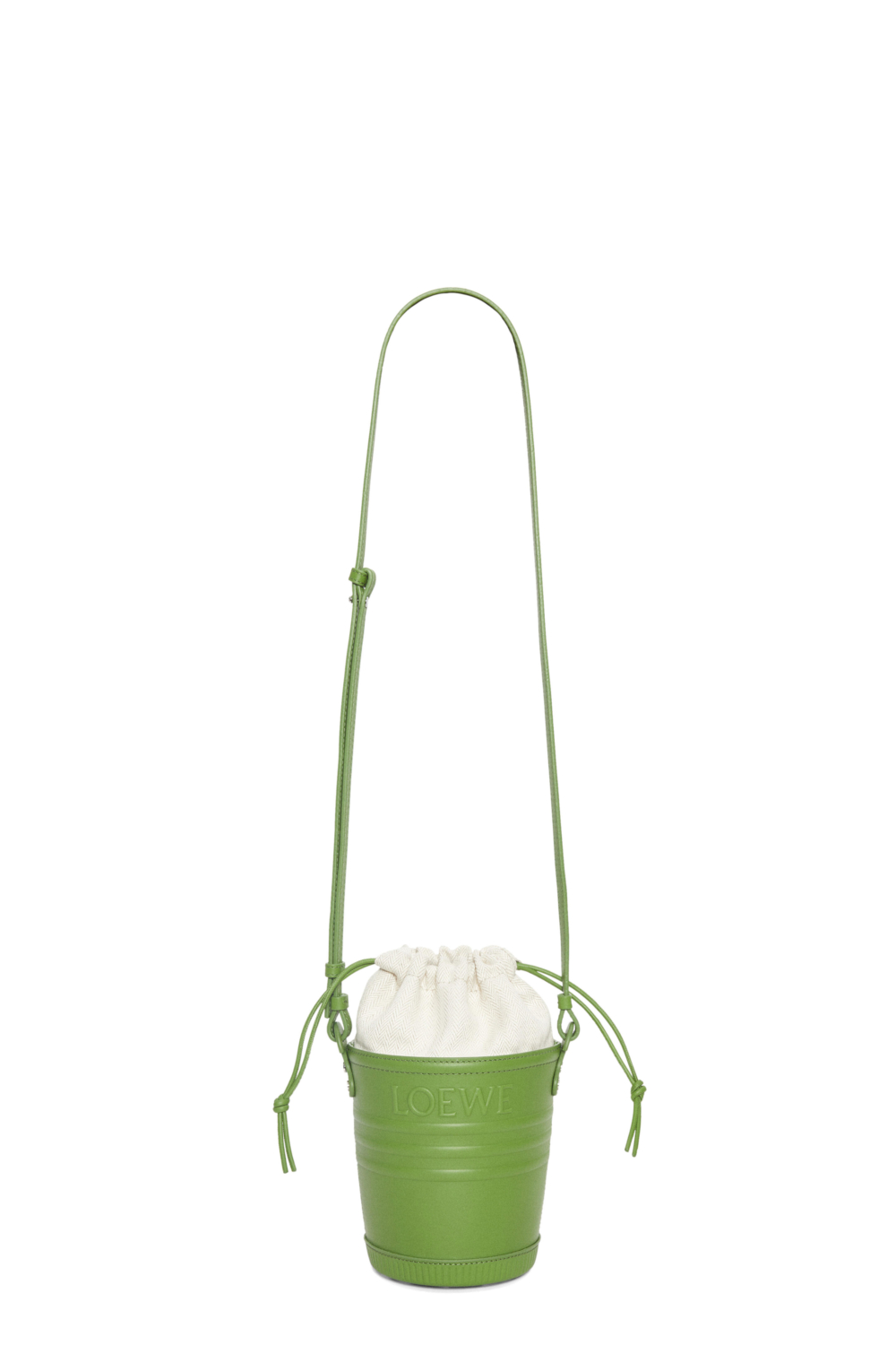 LOEWE小牛皮Jardinier口袋包春綠色