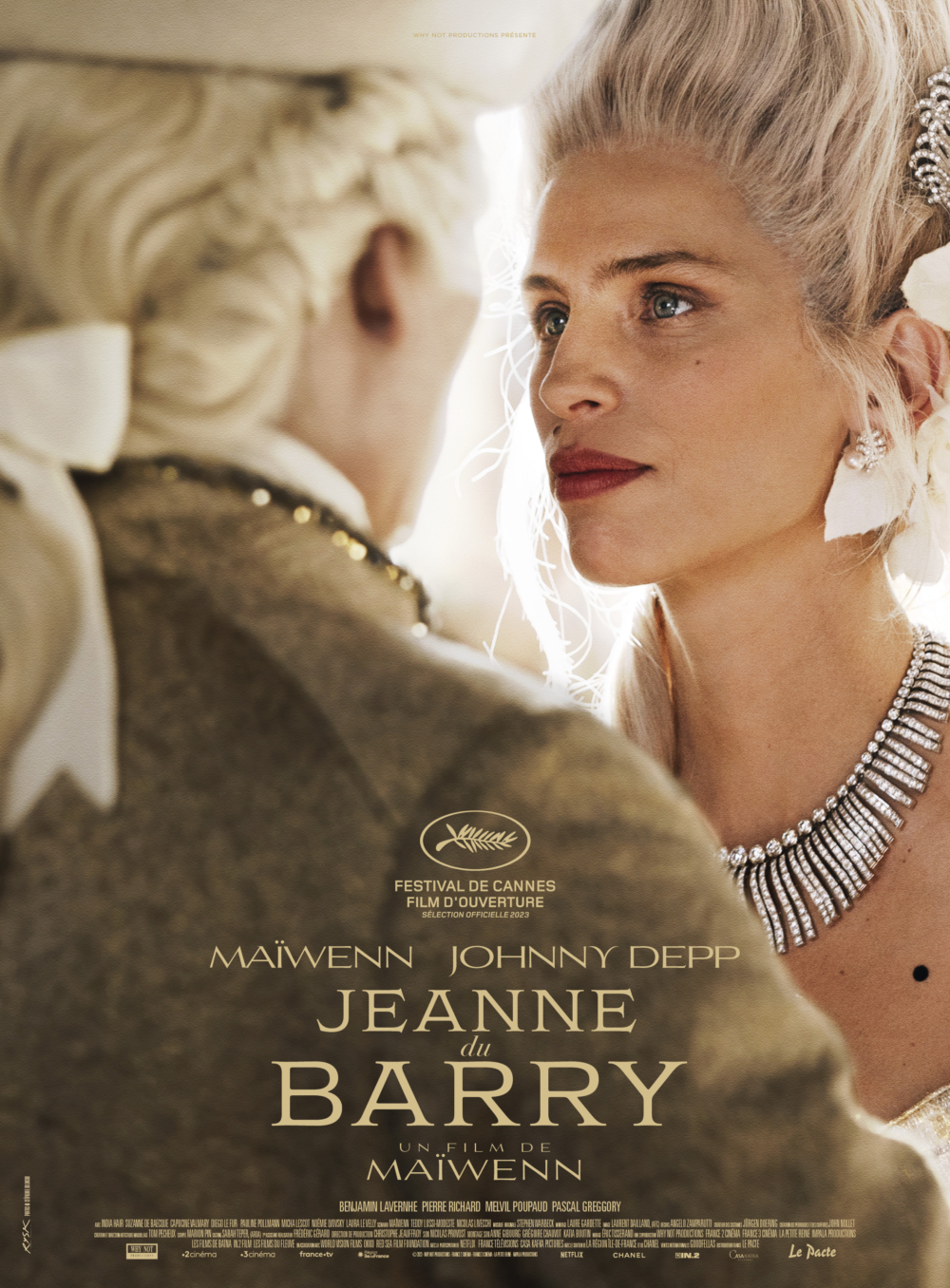由CHANEL擔任《杜巴利伯爵夫人Jeanne du Barry》的獨家合作夥伴