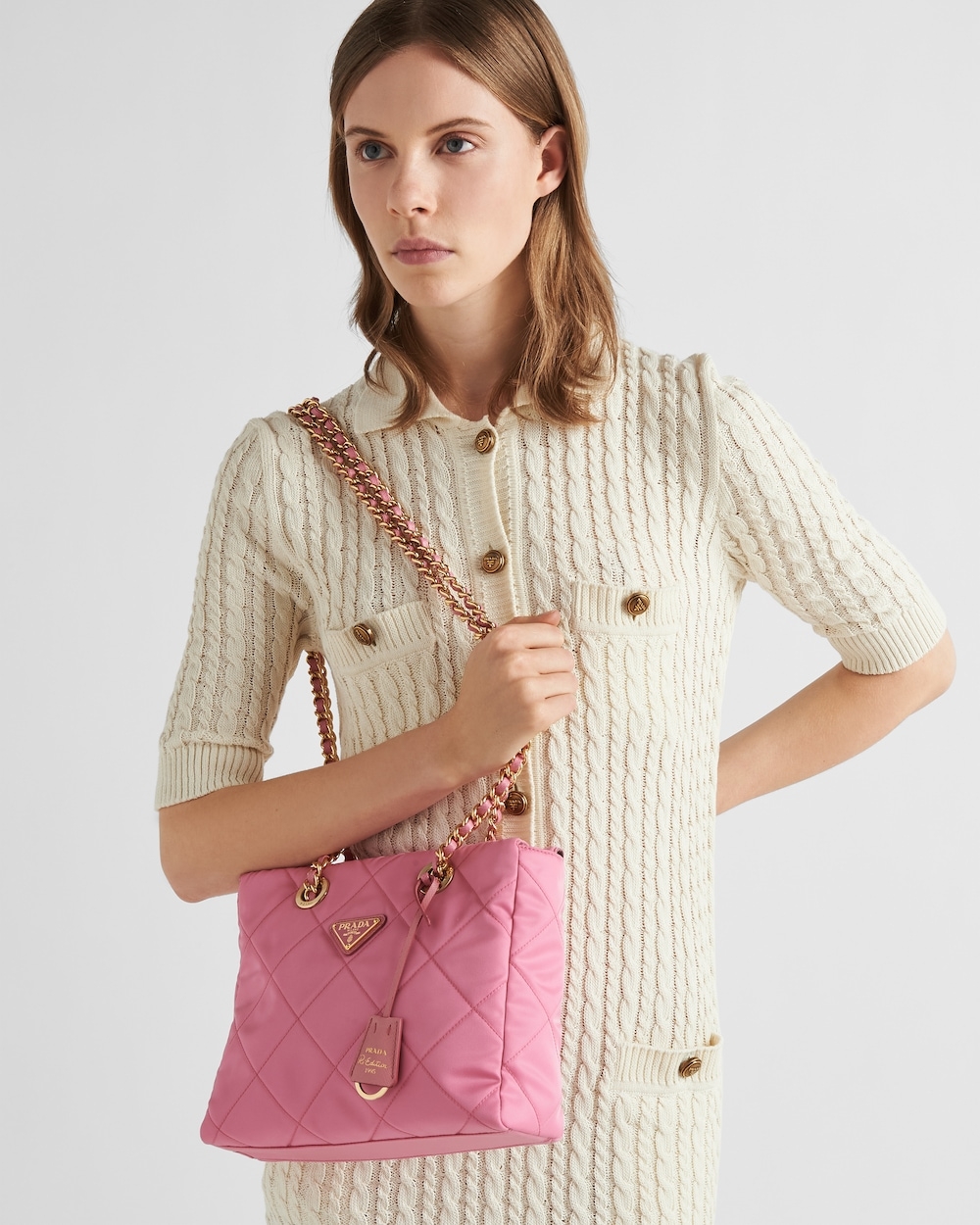 Re-Nylon 再生尼龍托特包秋海棠粉色