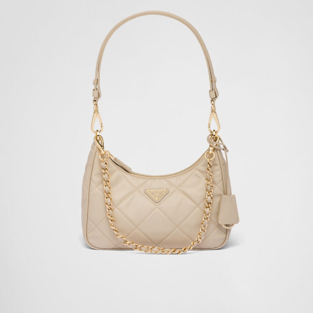 Re-Nylon再生尼龍迷你手袋白色