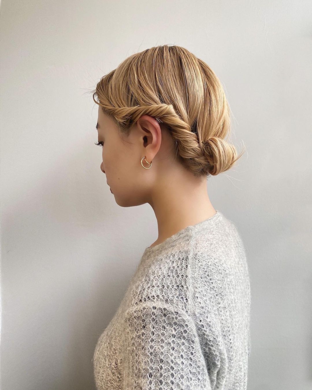 進階版法式浪漫麻花「低髮髻」