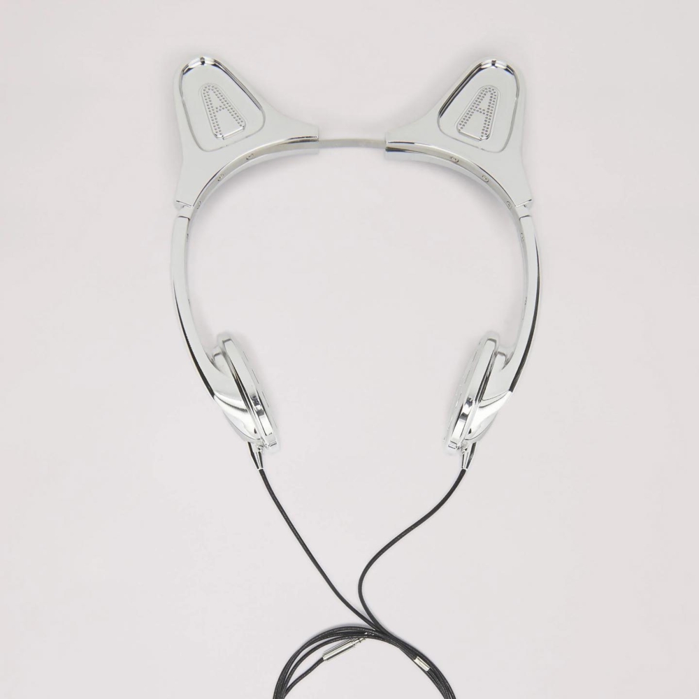 銀色三角形貓耳