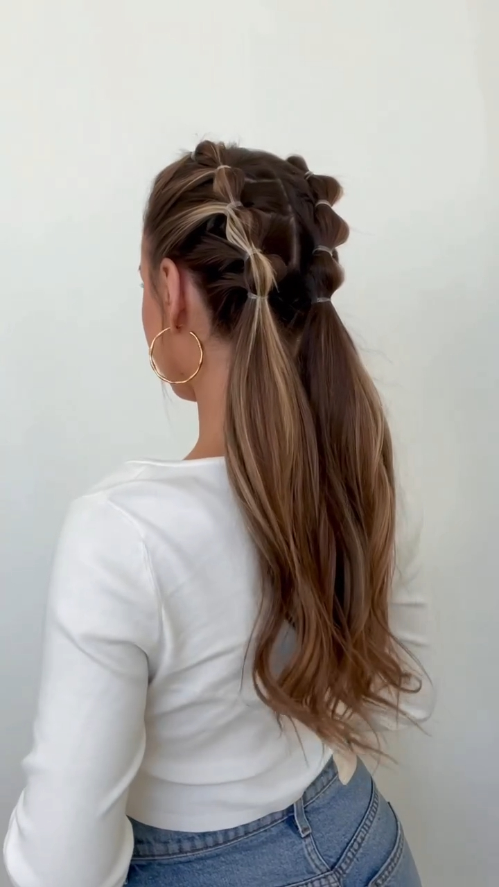 泡泡辮子綁法法式麻花辮