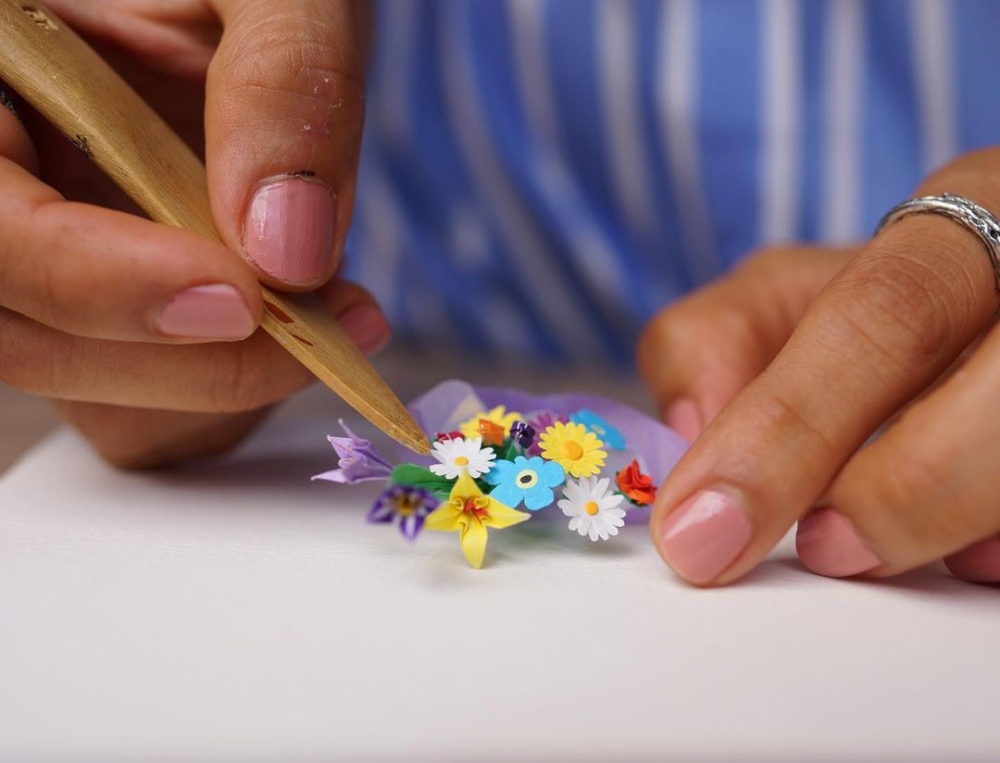 她創作時的細節。