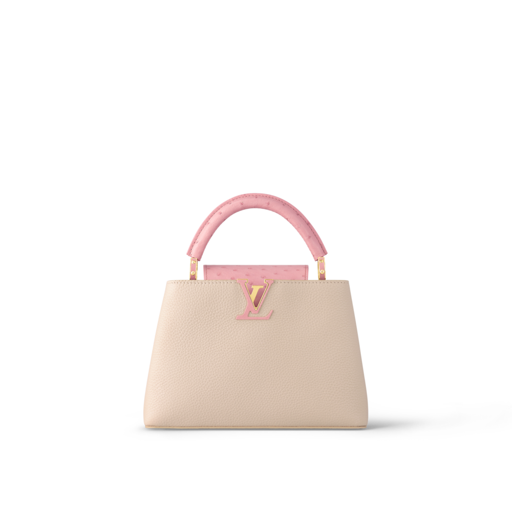 Louis Vuitton Capucines BB粉色鴕鳥皮