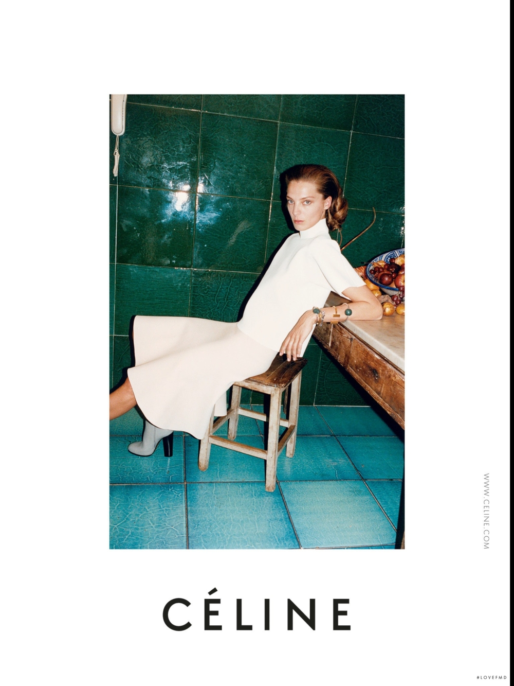 過去她為Céline拍攝的形象照。