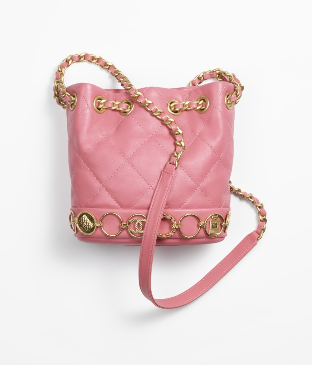 小型水桶包粉色