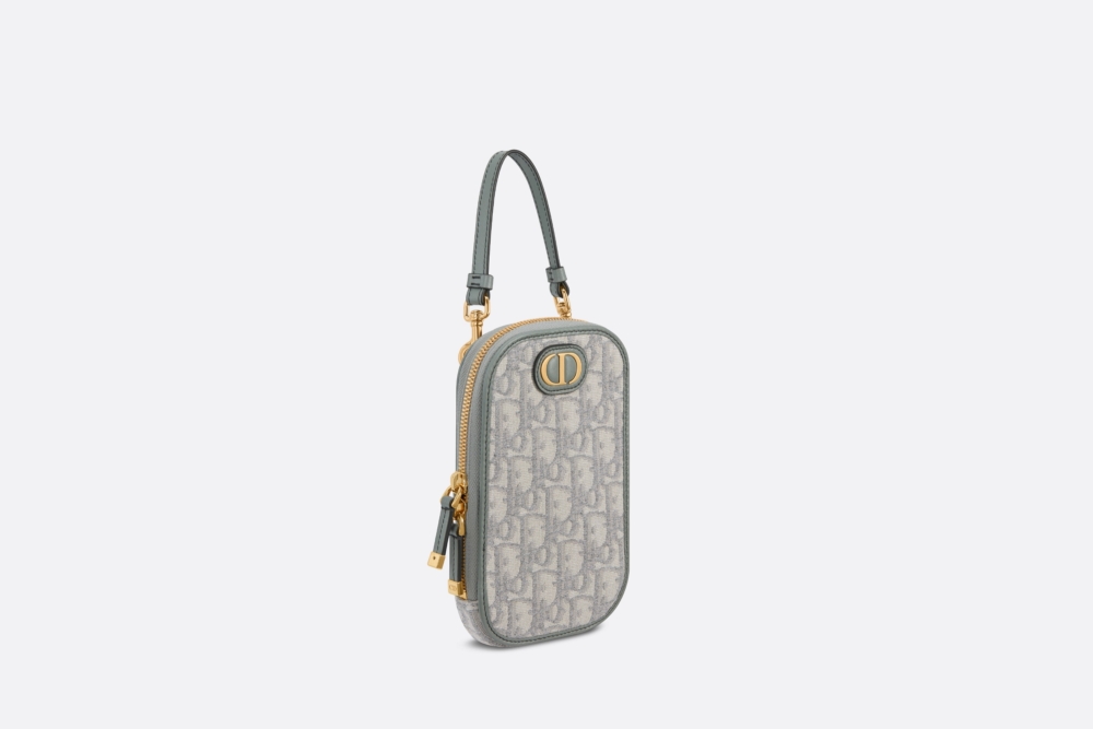 採用灰色Dior Oblique緹花製成