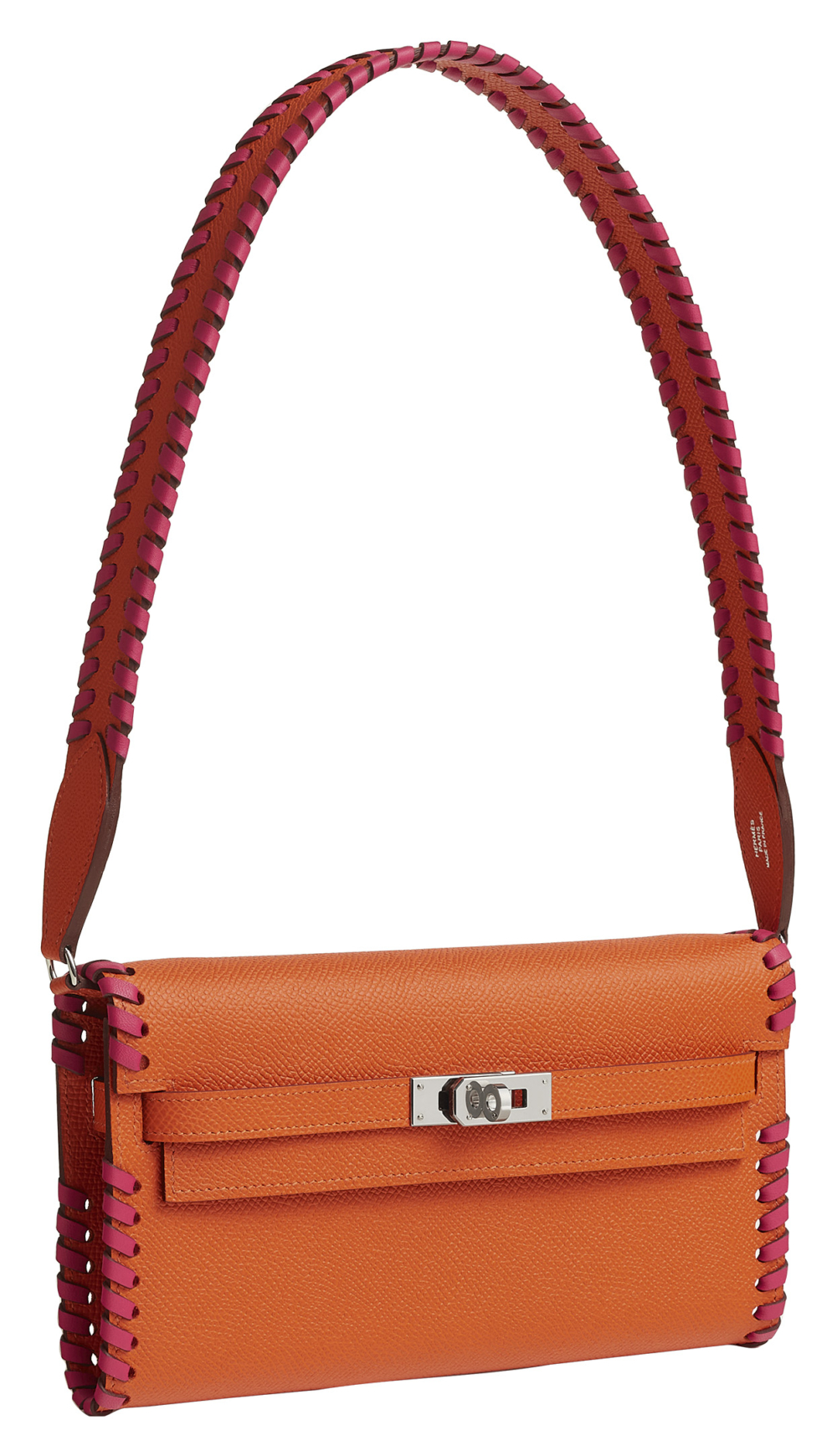 Kelly To Go Tressage Wallet in Epsom Calfskin and Swift Calfskin。