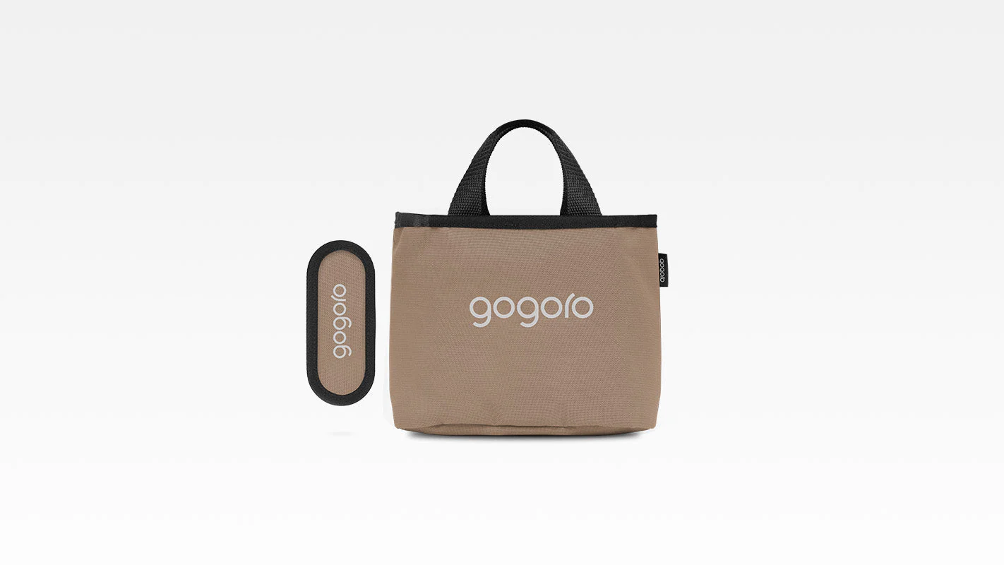 磁吸巧納包-萬用提袋（原色棕）。