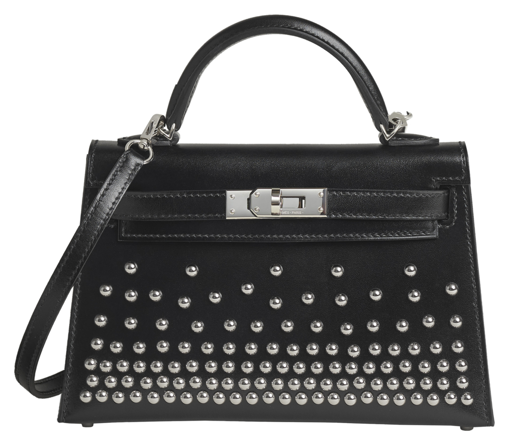 Kelly II Sellier Clouté Bag in Box Calfskin