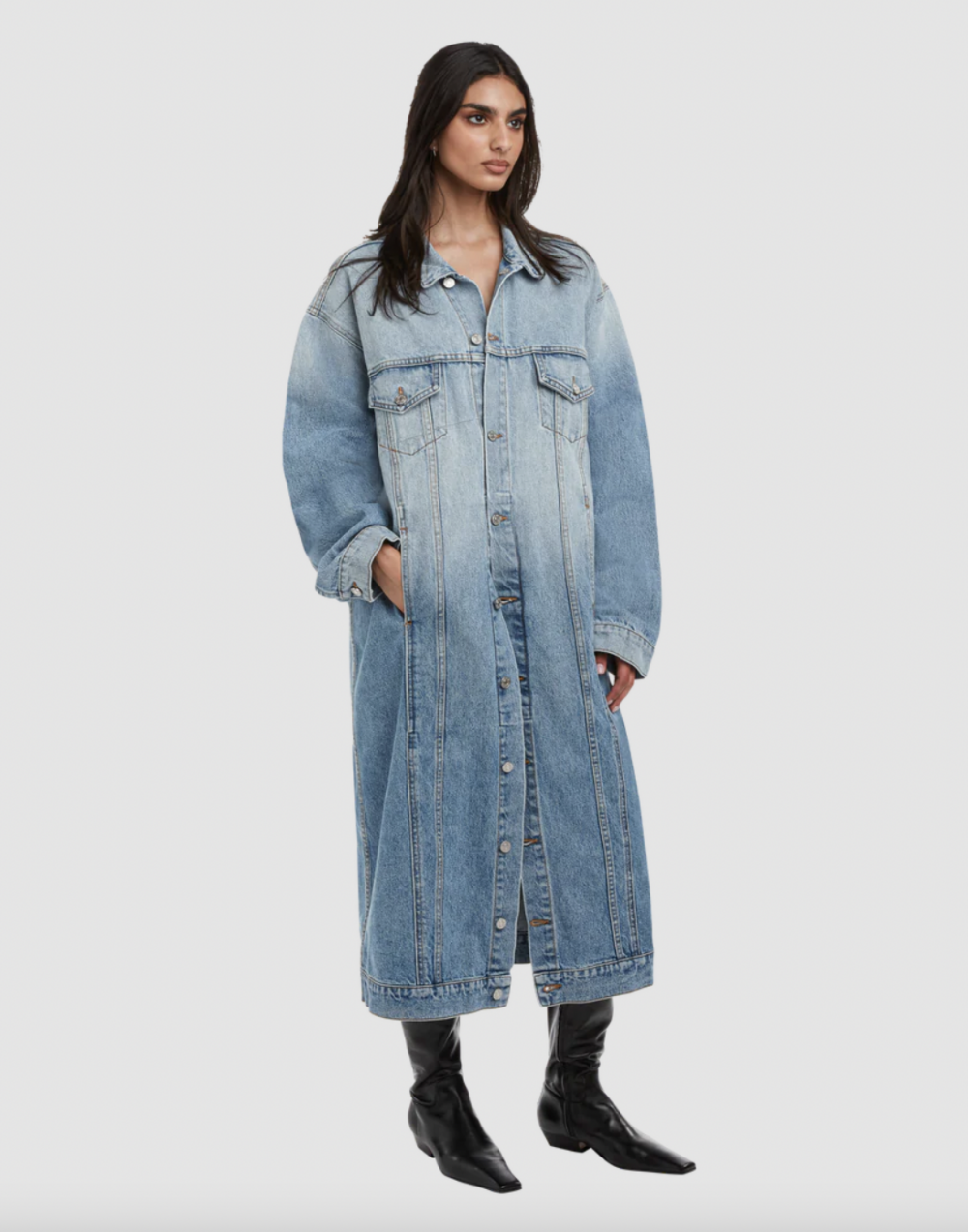 Denim Webster Trench。