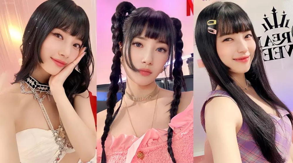 在《我的女神室友斗娜》中秀智的不同造型。