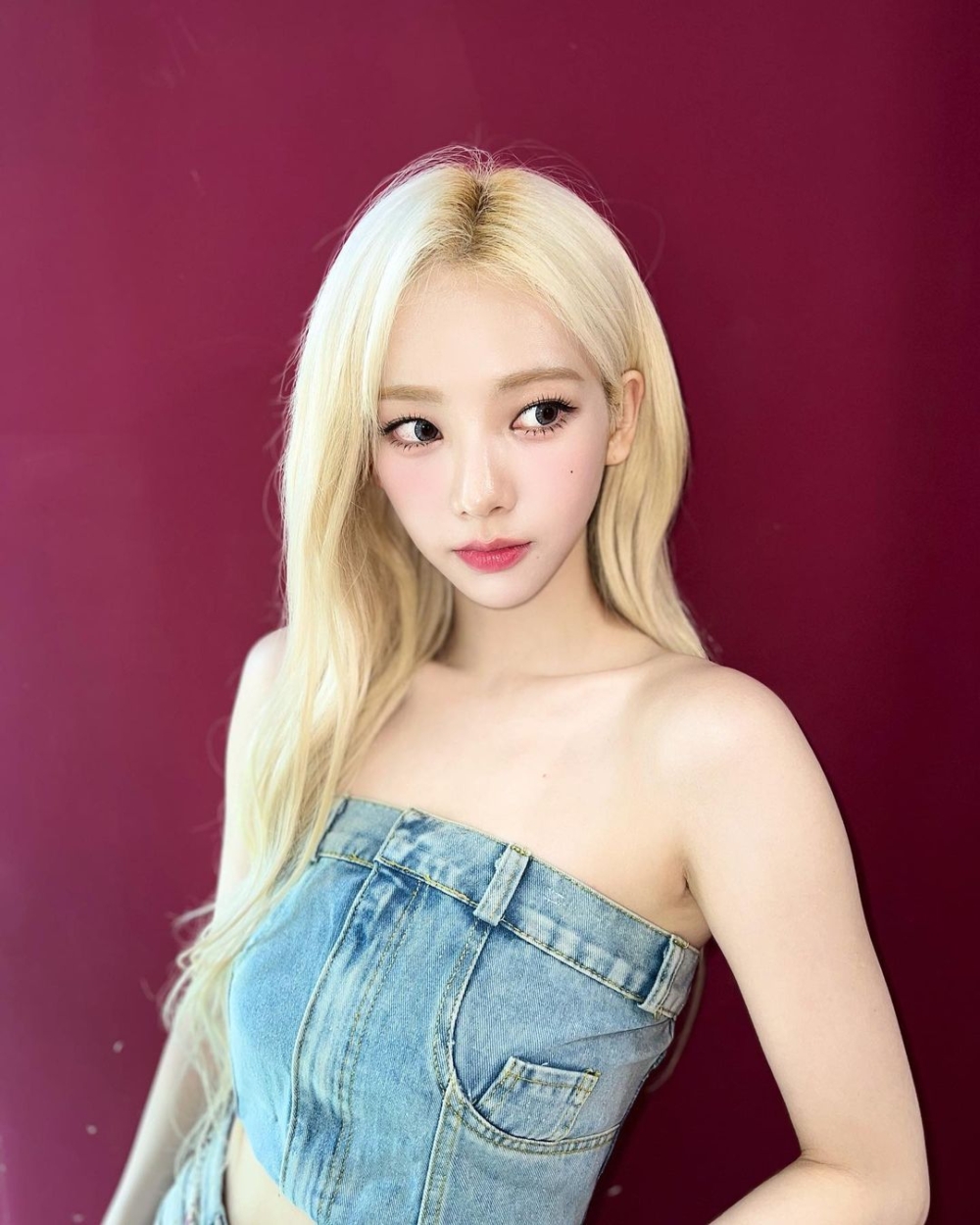 韓星金髮染髮範本推薦5：Aespa Karina