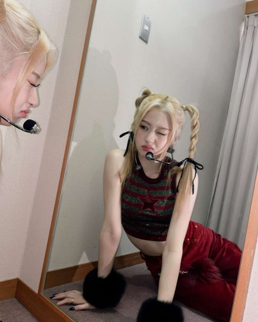 韓星金髮染髮範本推薦4：LE SSERAFIM 許允真