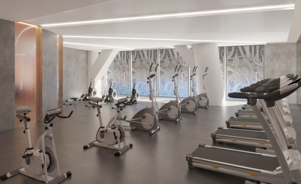 酒店內的健身房。