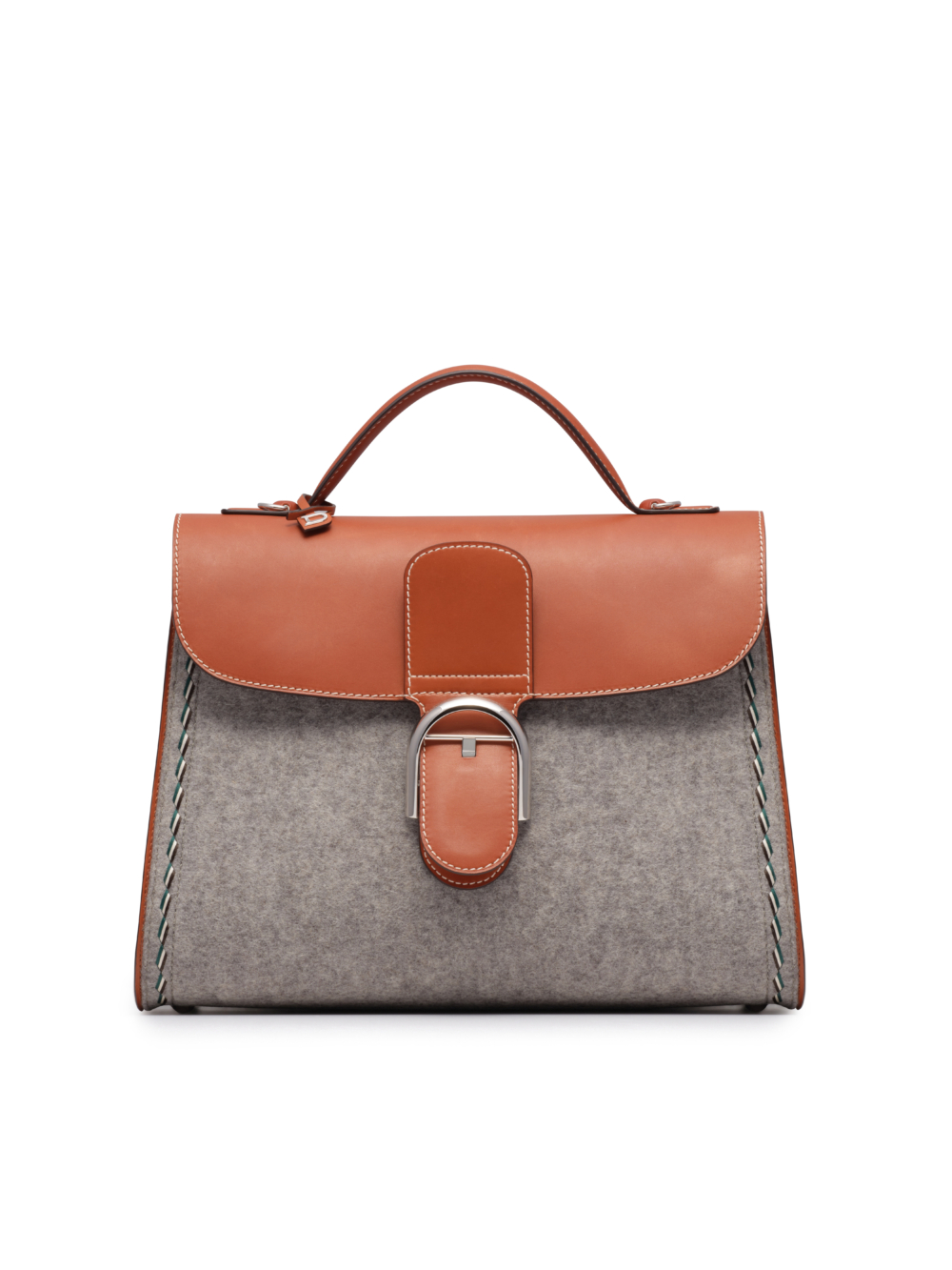 Delvaux 白蘭地+羊絨灰 Brillant GM Felt
