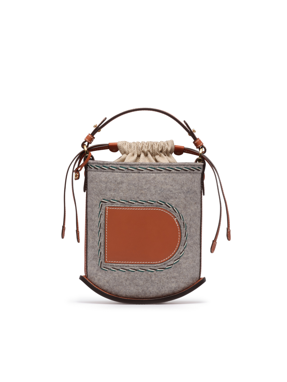 Delvaux白蘭地 Pin Mini Bucket Felt 