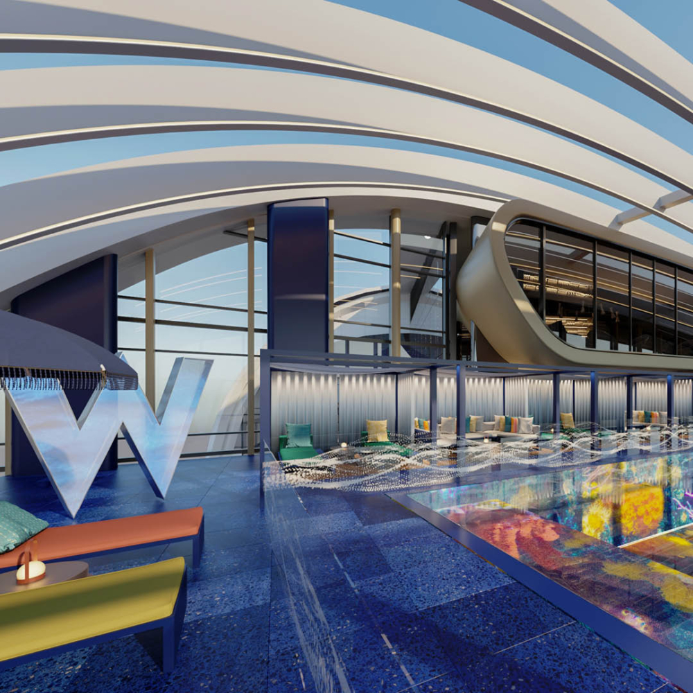 酒店的游泳池WET® DECK。