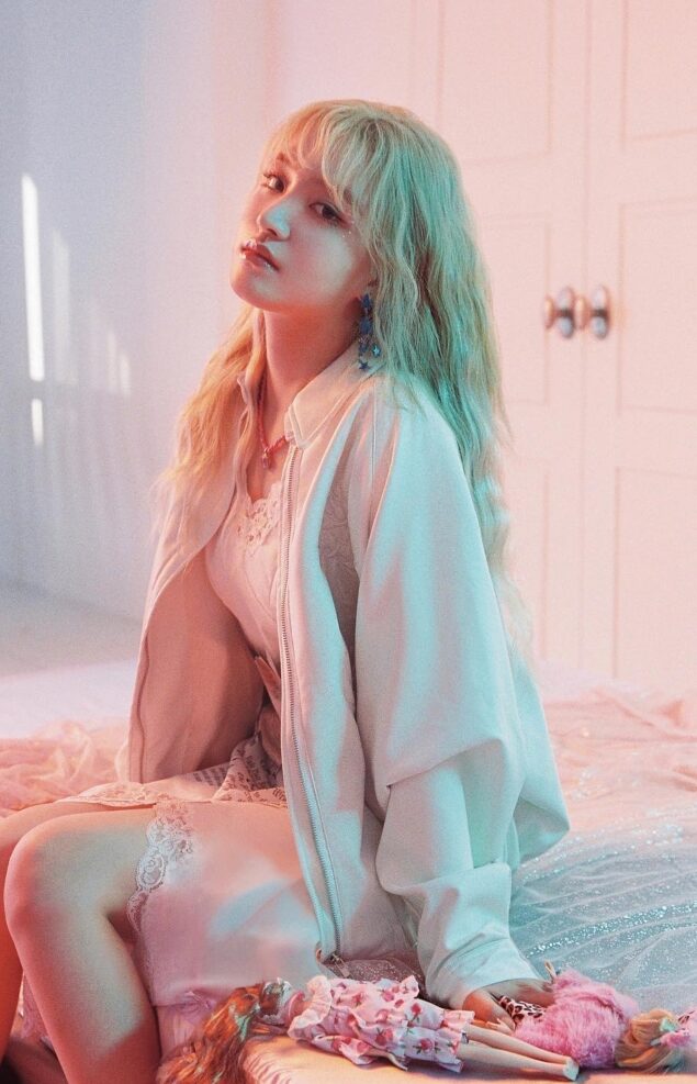 韓星金髮染髮範本推薦2：Ive LIZ