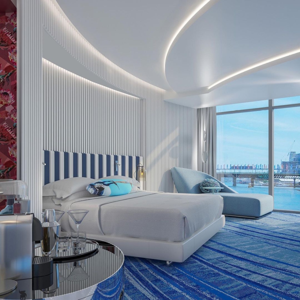 酒店房間內的設計。