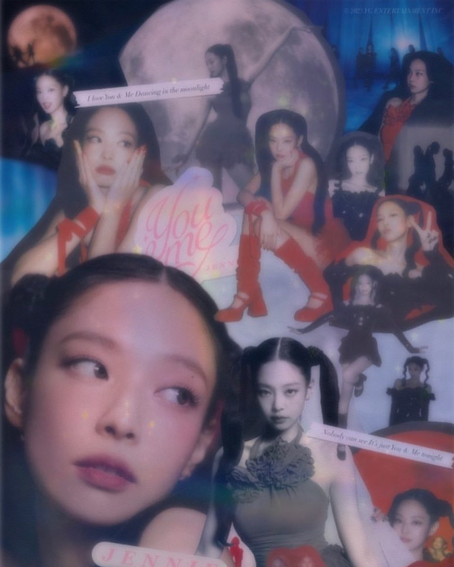 綁著雙馬尾的Jennie造型剪貼海報