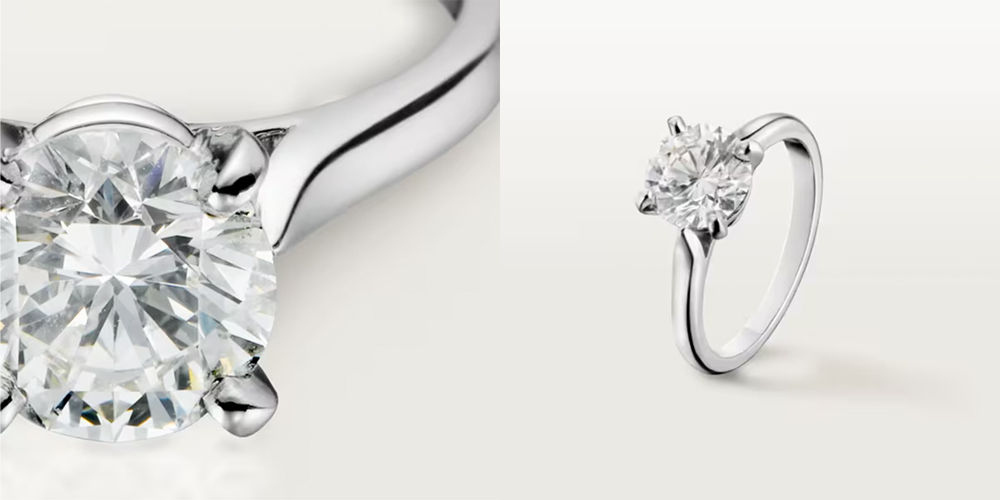 Cartier Solitaire 1895鉑金單鑽戒指