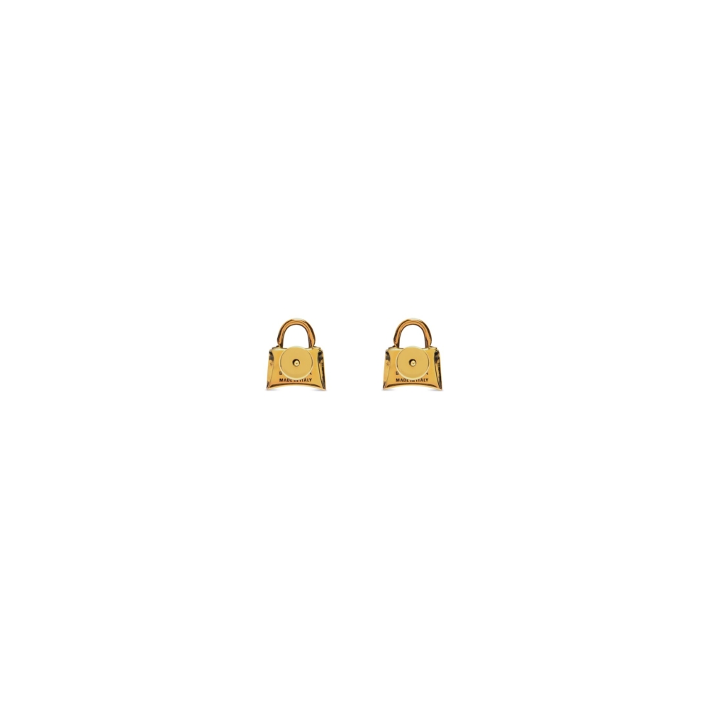 Balenciaga Women’s bag XS stud earrings in antique gold