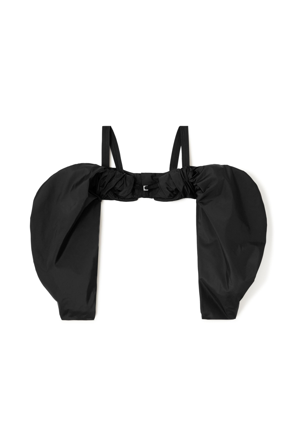 Cold-Shoulder Stretch-Taffeta Bustier Top。