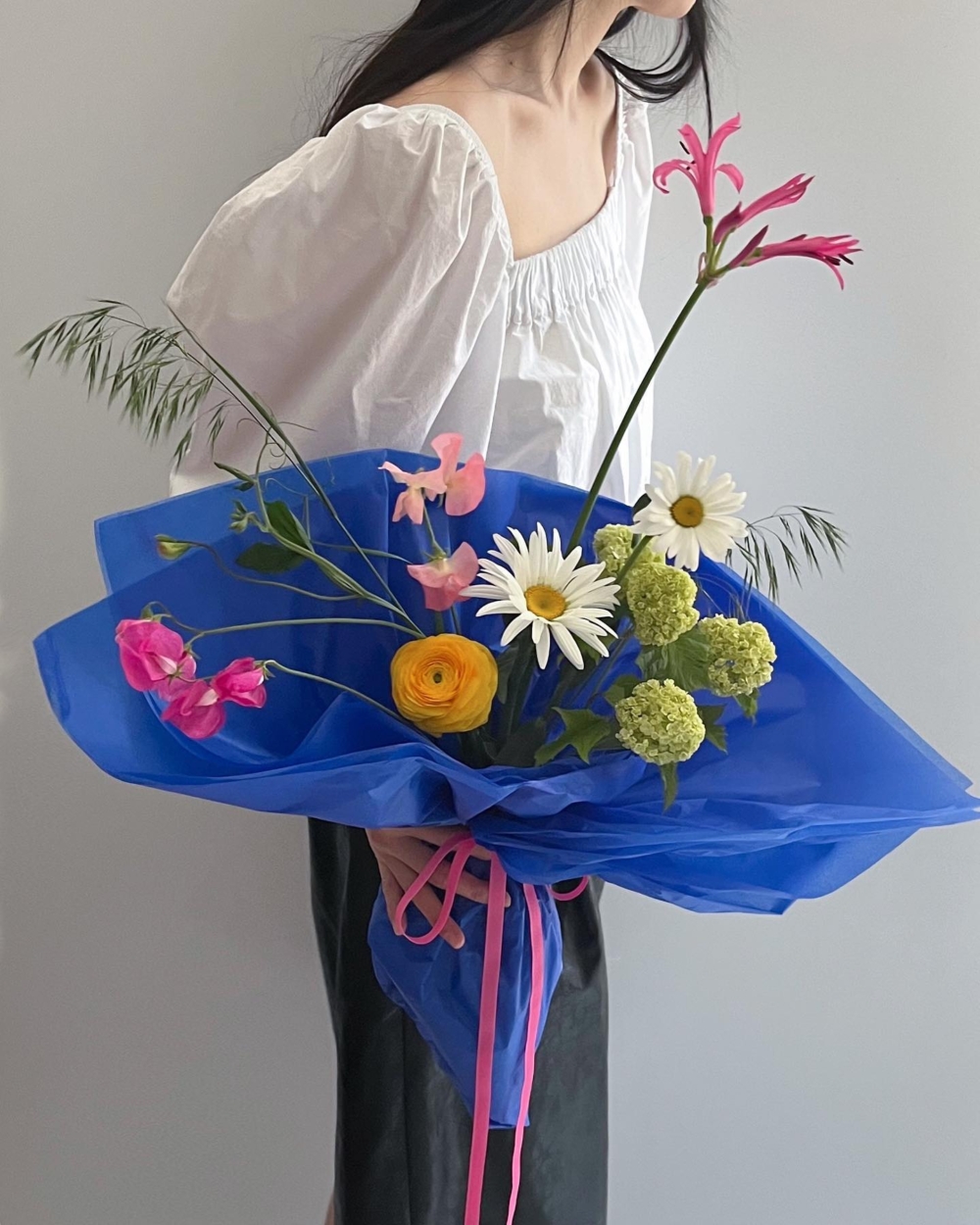 簡單花束形塑出帶有個人特色的層次美感