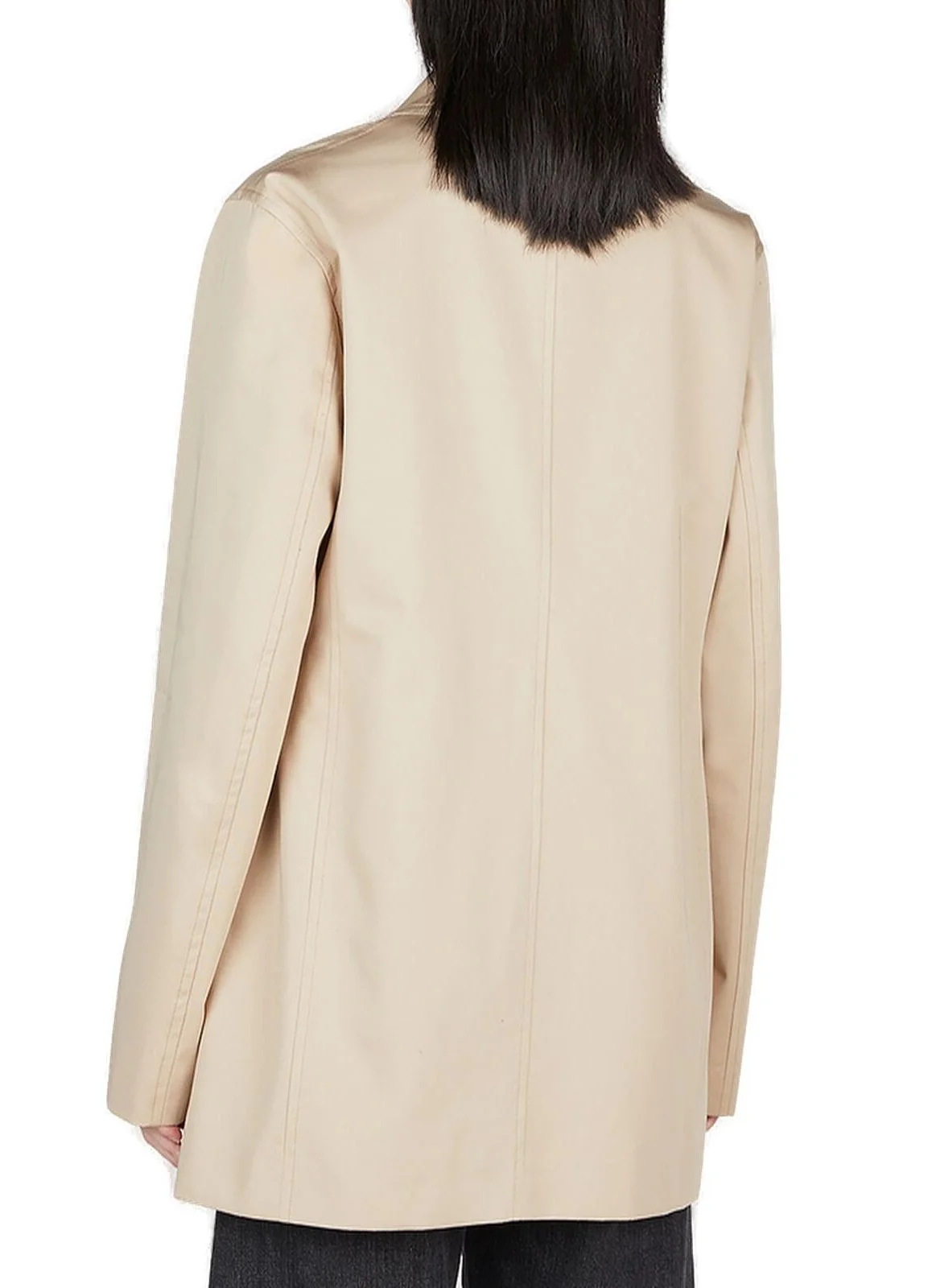 Totême Cropped Double-Breasted Trench Coat。