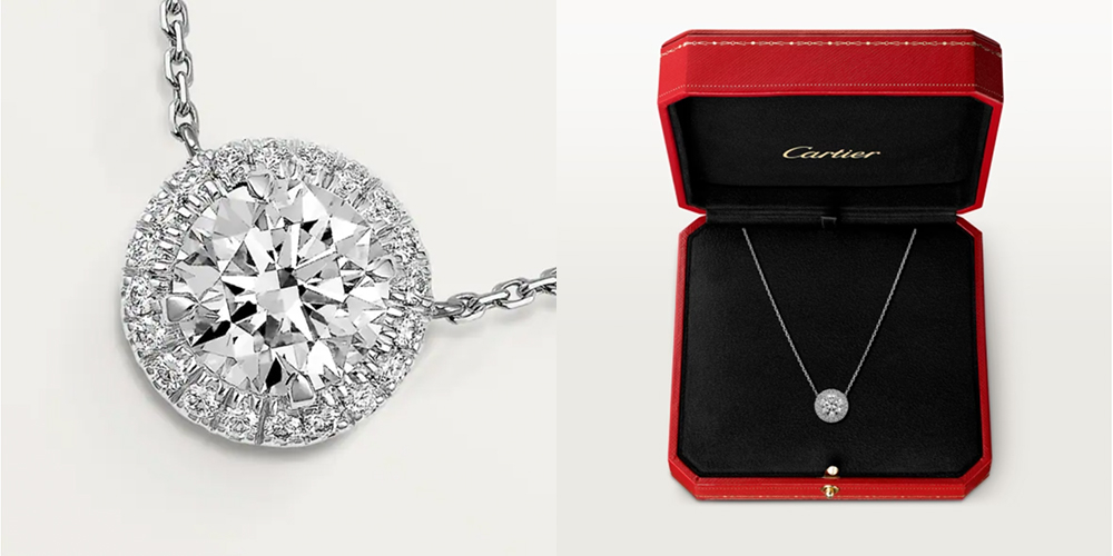 Cartier Cartier Destinée 18K白色黃金鑽石項鏈