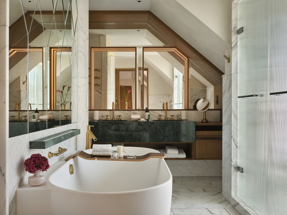 時髦的浴室空間。