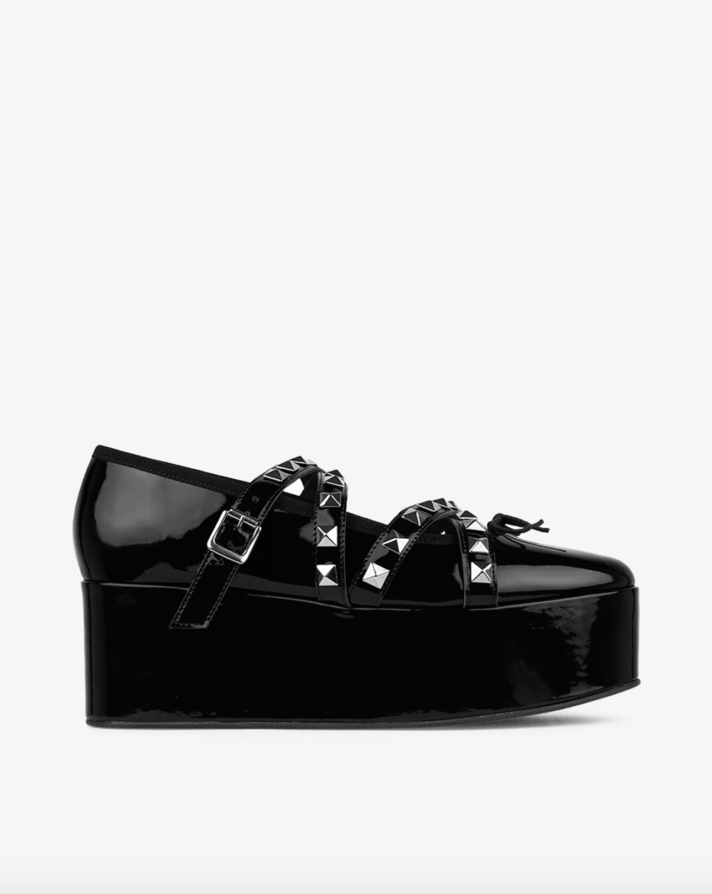 Platform Mary Janes with Studded Strap。
