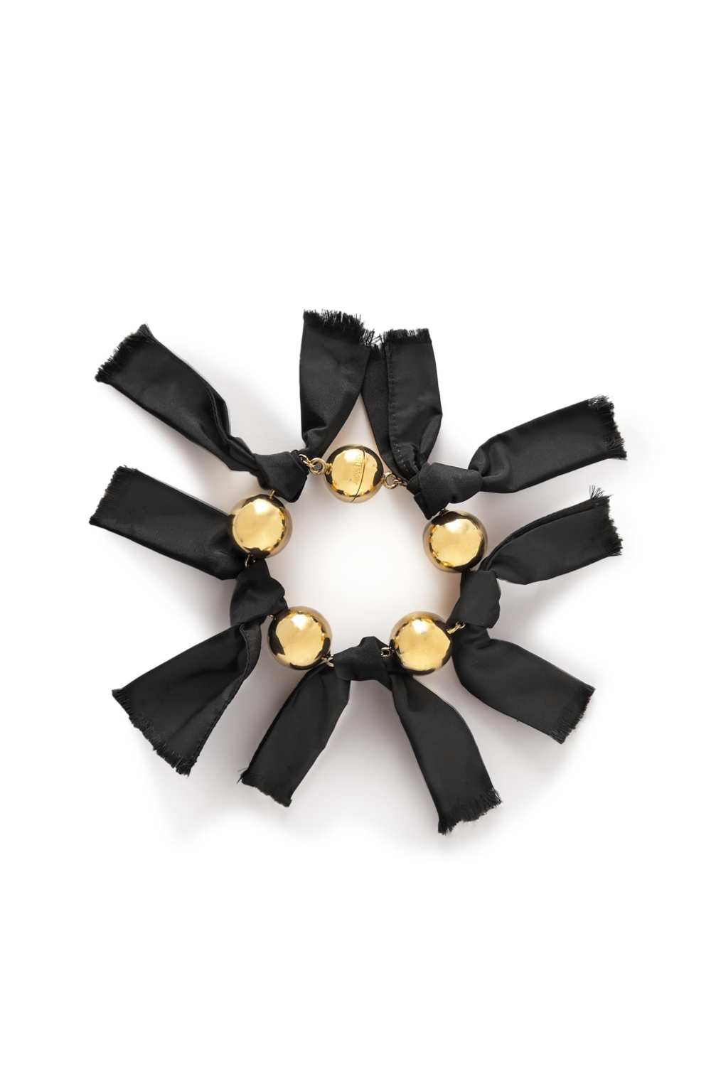 Gold-Tone and Taffeta Bracelet。